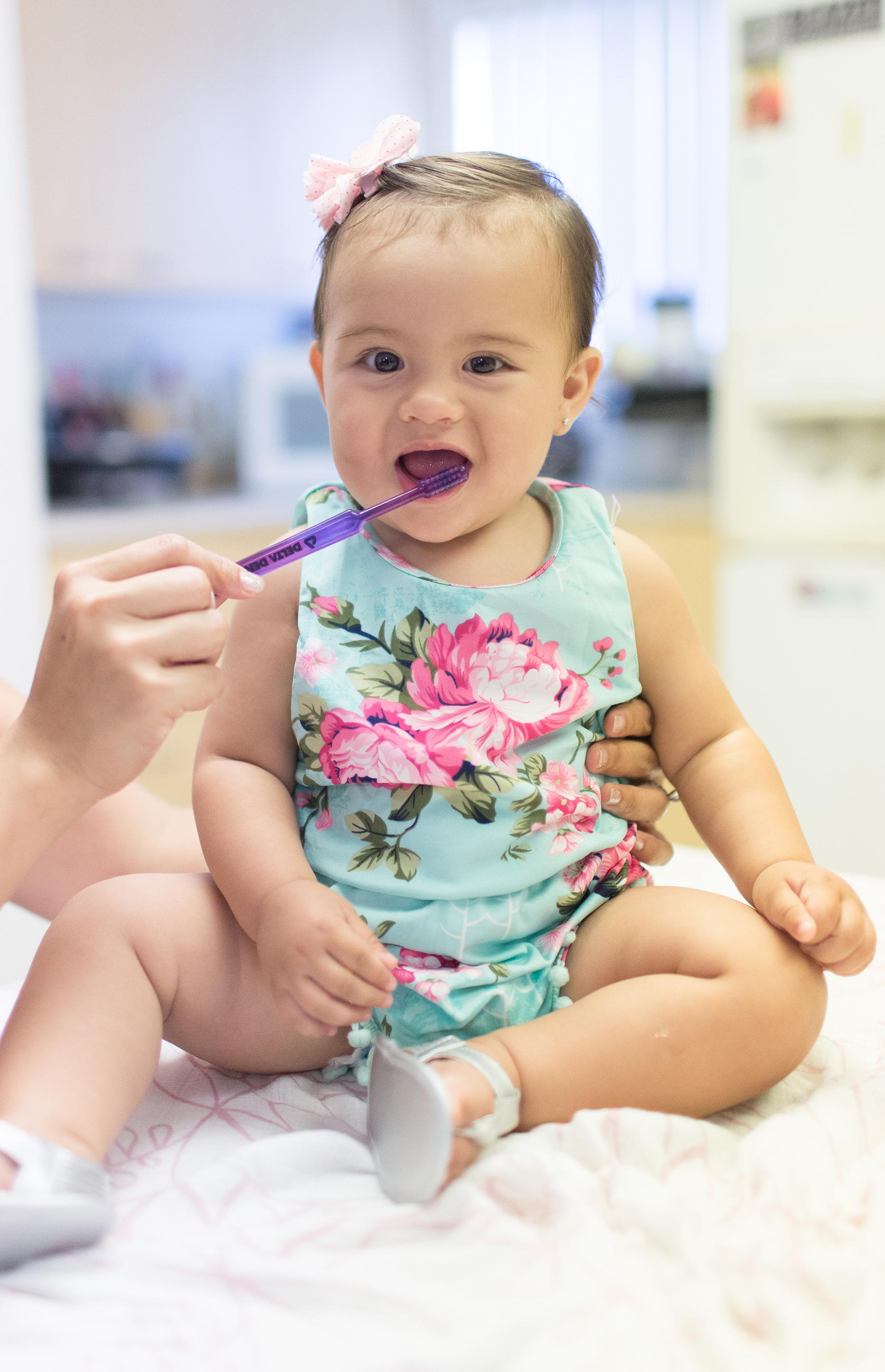 Baby's first visit to the dentist